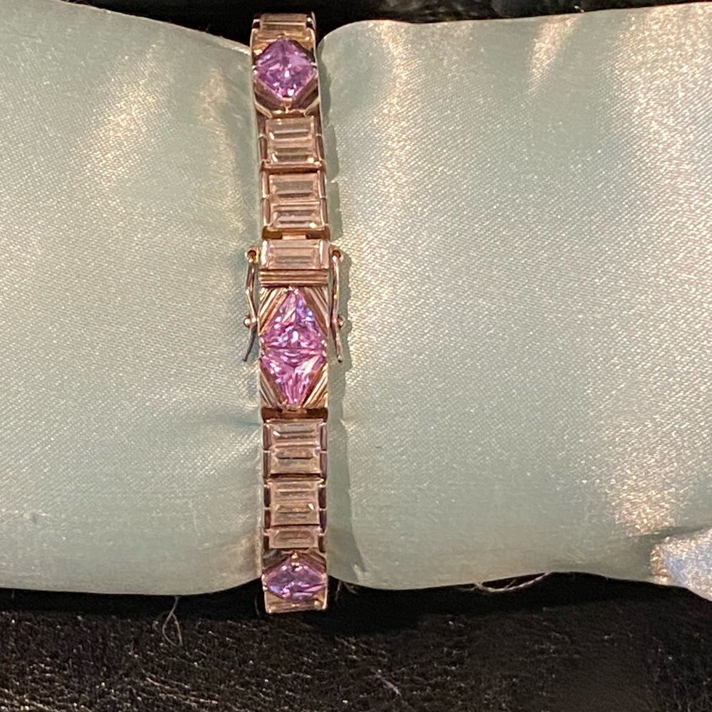 Baguette lavender bracelet
